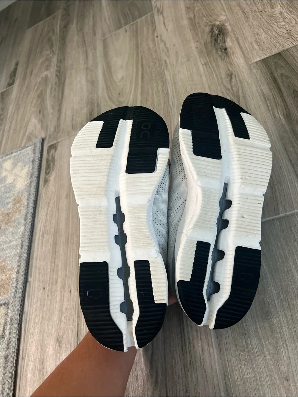 On Running Men’s Athletic Sneakers in Light Gray and Black